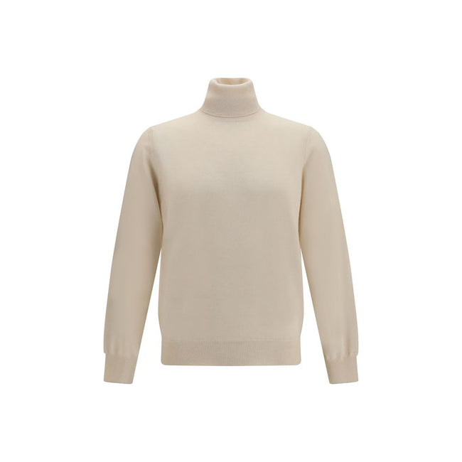 Brunello Cucinelli Beige Kaschmir-Rollkragenpullover