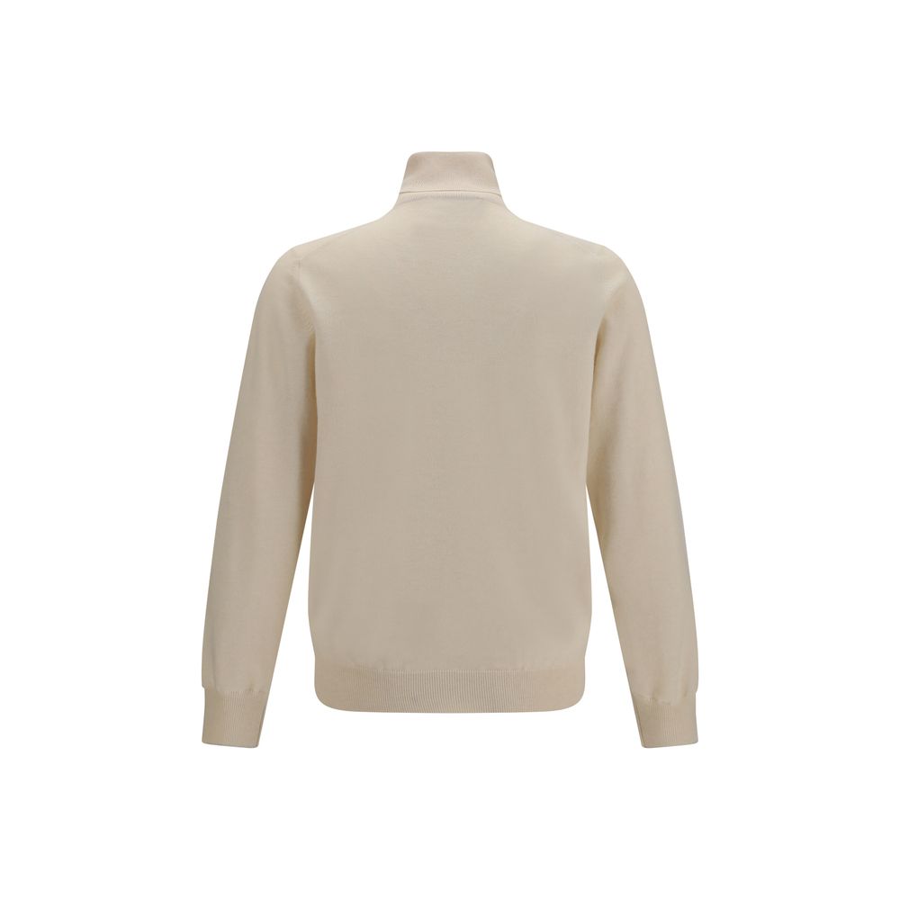Brunello Cucinelli Beige Cashmere Roll-Neck Sweater