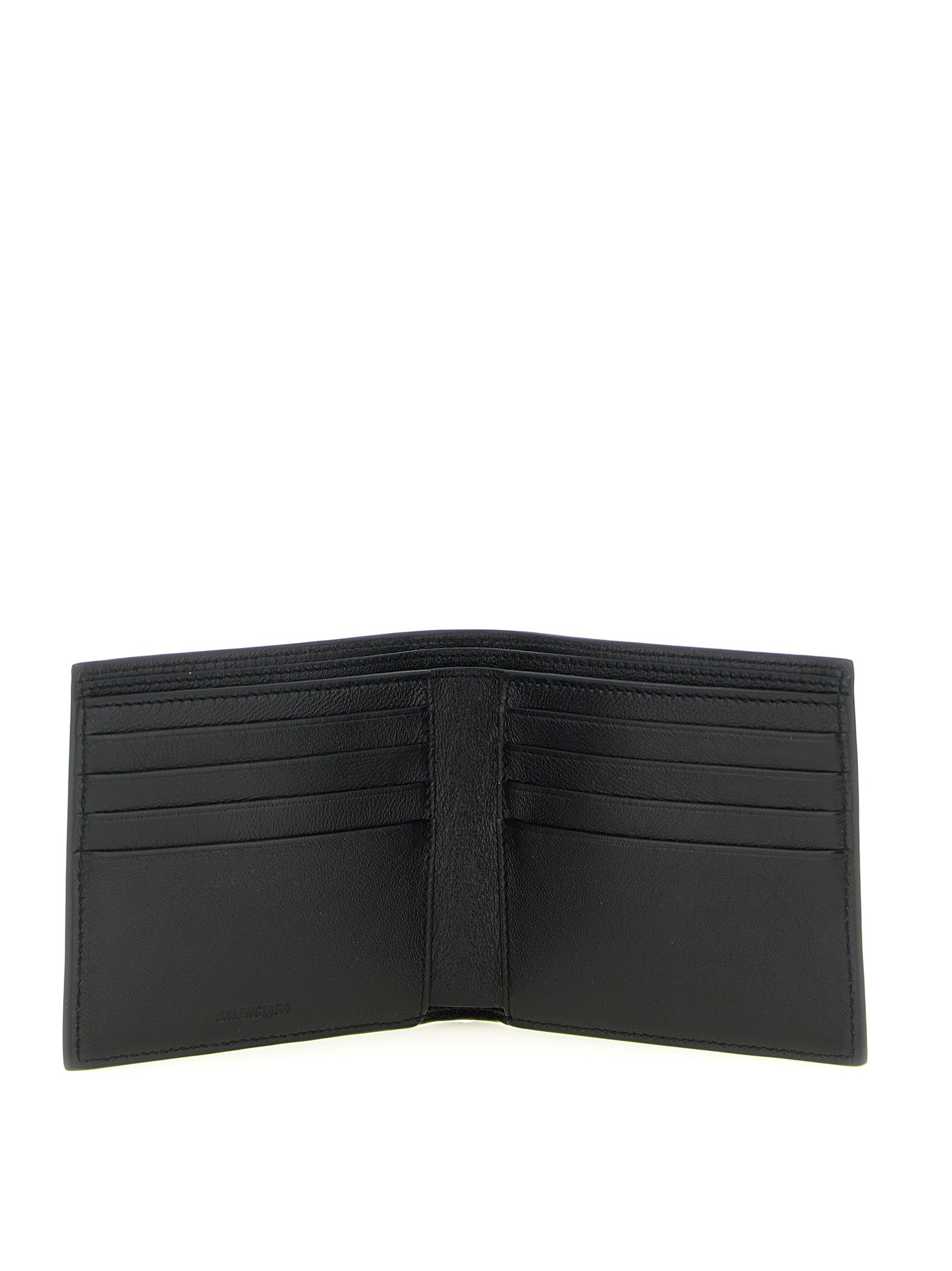 Balenciaga Schwarzes Kalbsleder Portemonnaie