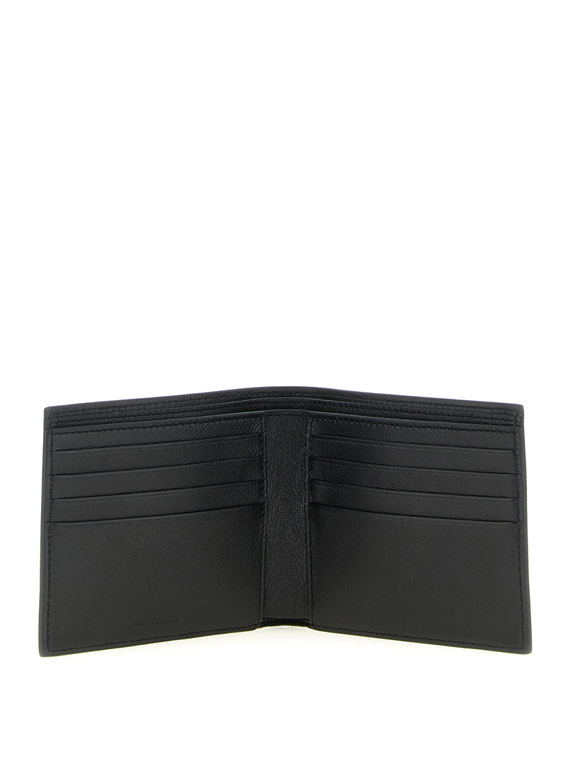 Balenciaga Schwarzes Kalbsleder Portemonnaie