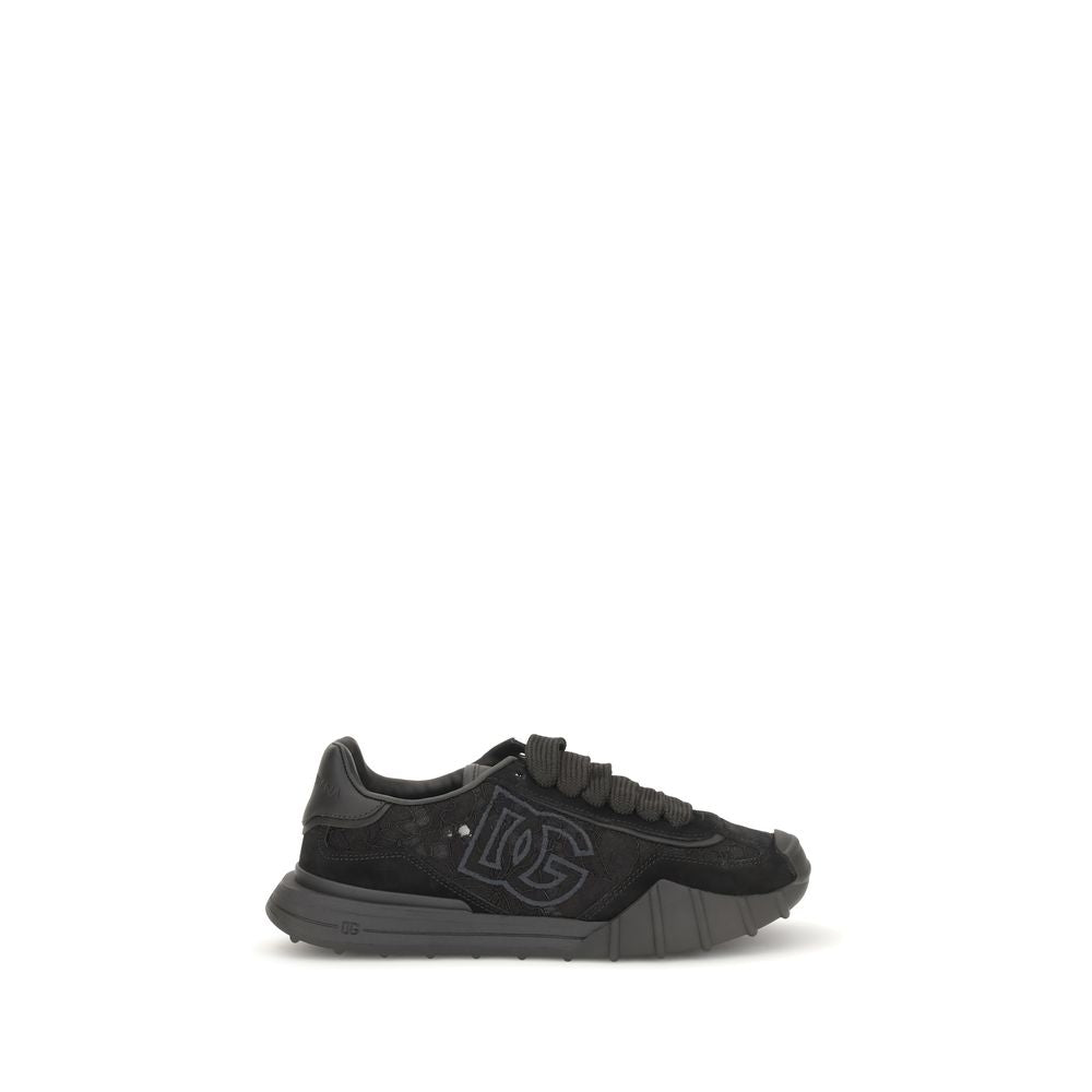Dolce & Gabbana Black Bos Taurus Calfskin Chunky Sneakers