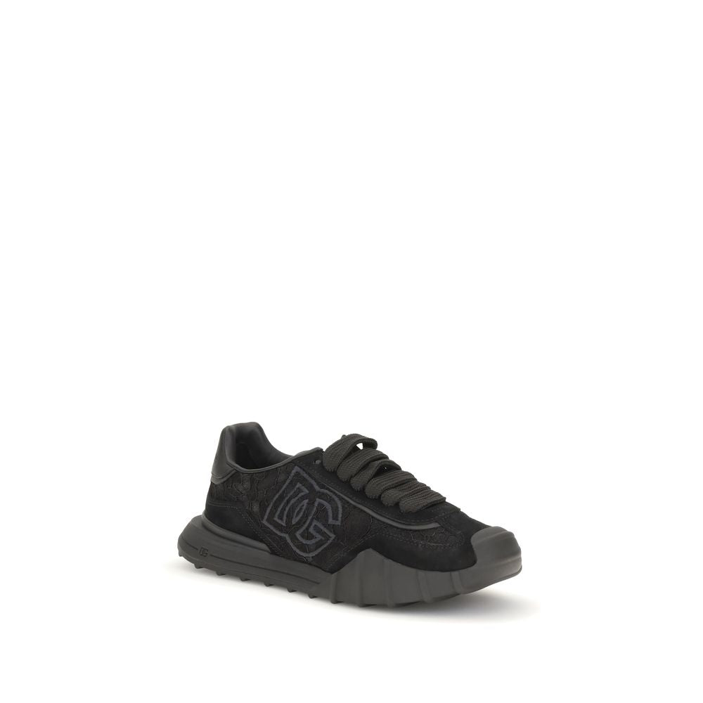 Dolce & Gabbana Black Bos Taurus Calfskin Chunky Sneakers
