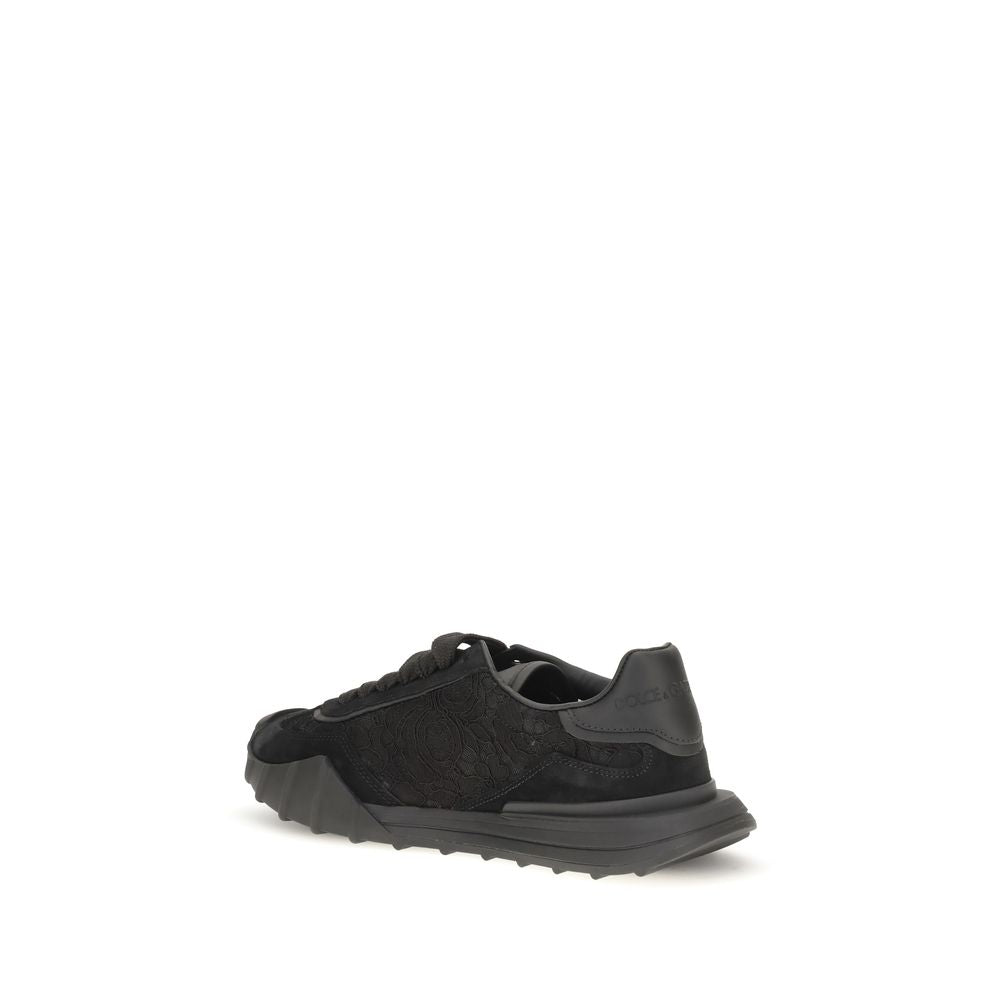 Dolce & Gabbana Black Bos Taurus Calfskin Chunky Sneakers
