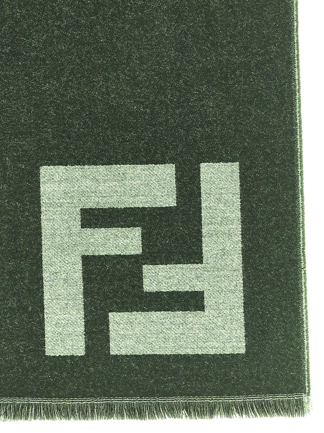 Fendi Schal aus schwarzer Schurwolle