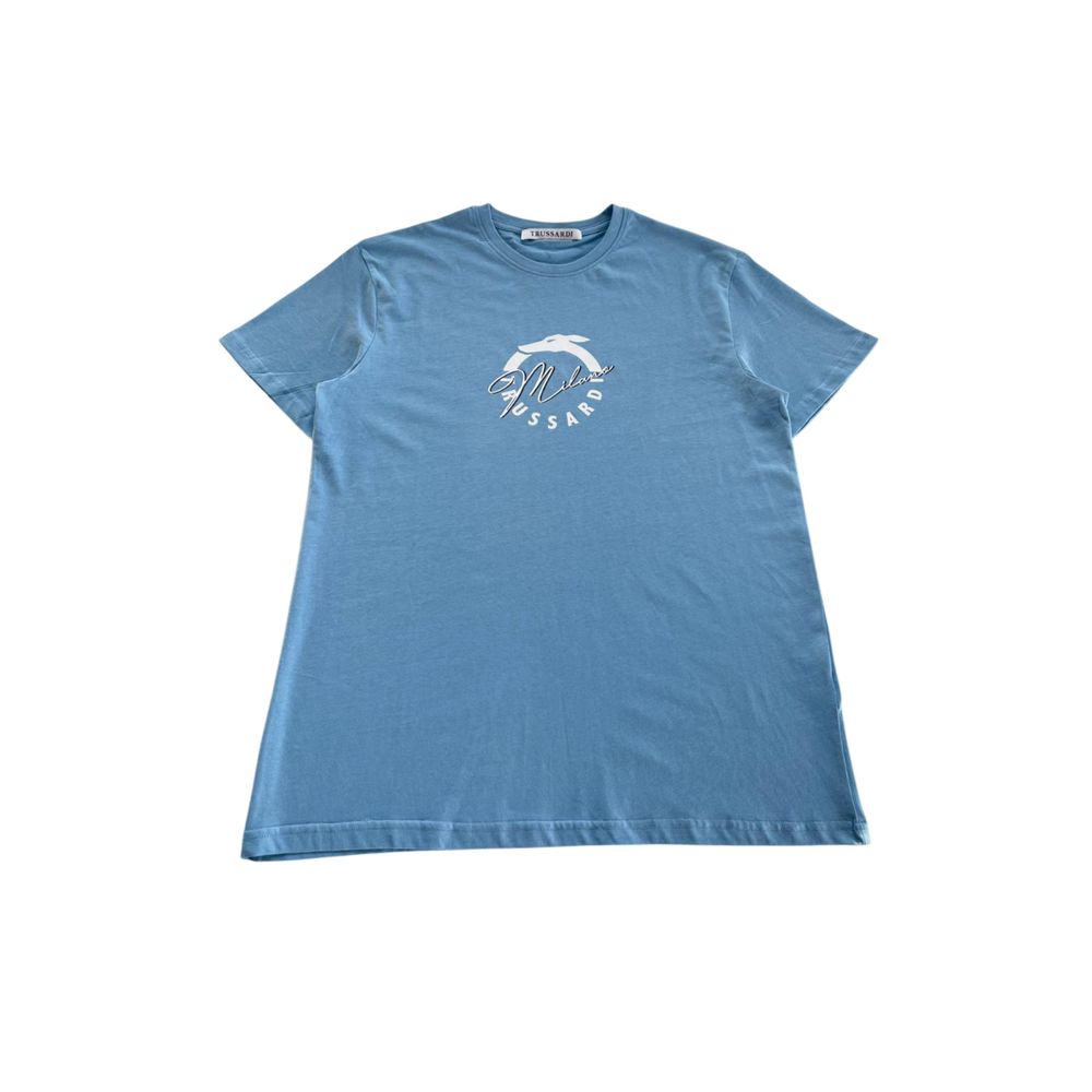 Trussardi Beachwear Hellblaues Polyester-T-Shirt