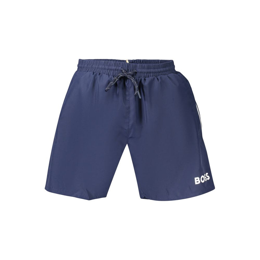 Hugo Boss Blaue Polyester-Badehose für Herren