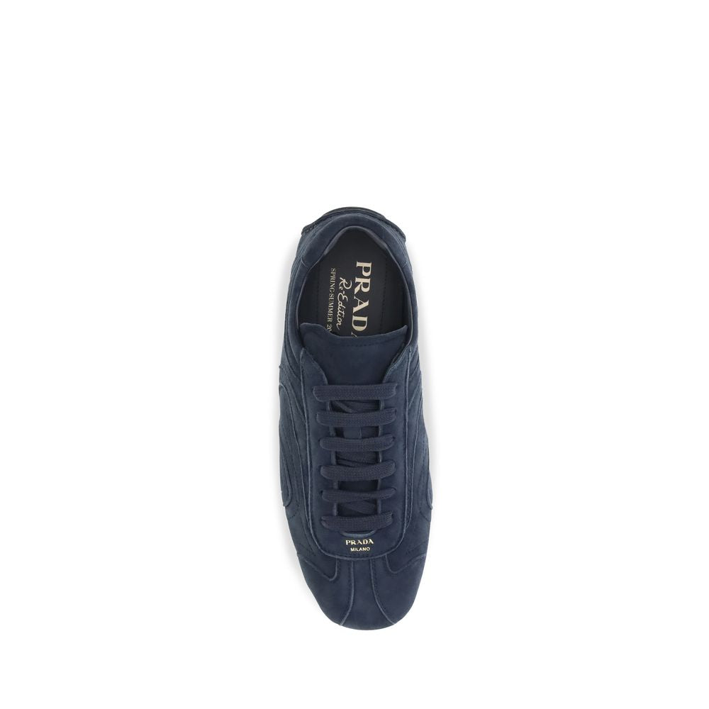 Prada Blue Calfskin Bos Taurus Sneakers