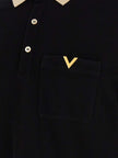 Valentino Garavani Bicolor Cotton Polo Shirt