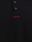Versace Schwarzes Baumwoll-Poloshirt