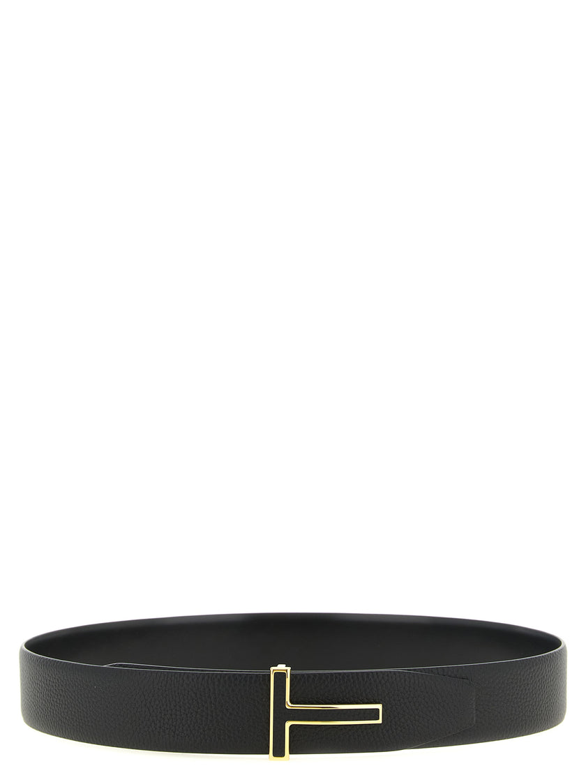 Tom Ford Schwarzer Kalbsleder Gürtel Regular