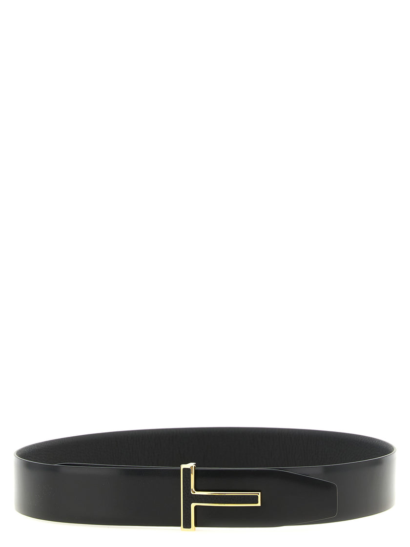 Tom Ford Schwarzer Kalbsleder Gürtel Regular