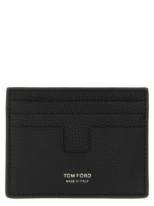 Tom Ford Schwarzer Kalbsleder-Kartenetui