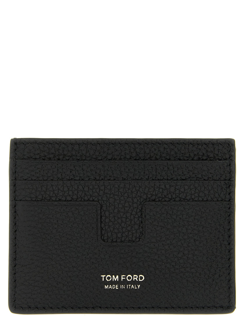 Tom Ford Schwarzer Kalbsleder-Kartenetui