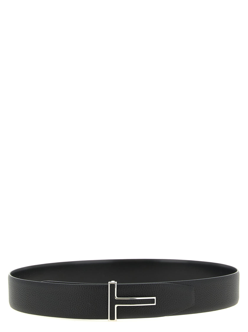Tom Ford Schwarzer Kalbsleder Gürtel Regular