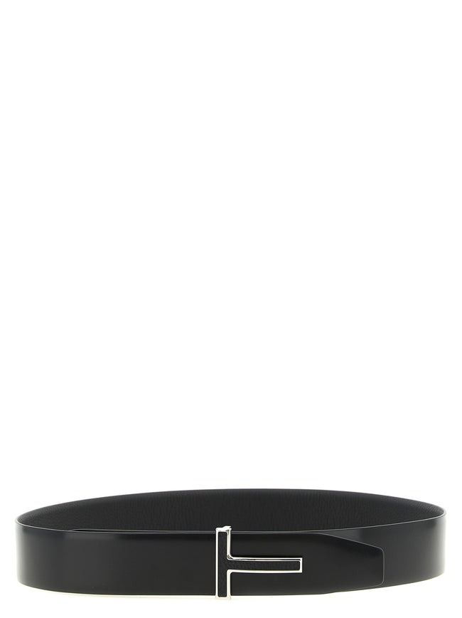Tom Ford Schwarzer Kalbsleder Gürtel Regular