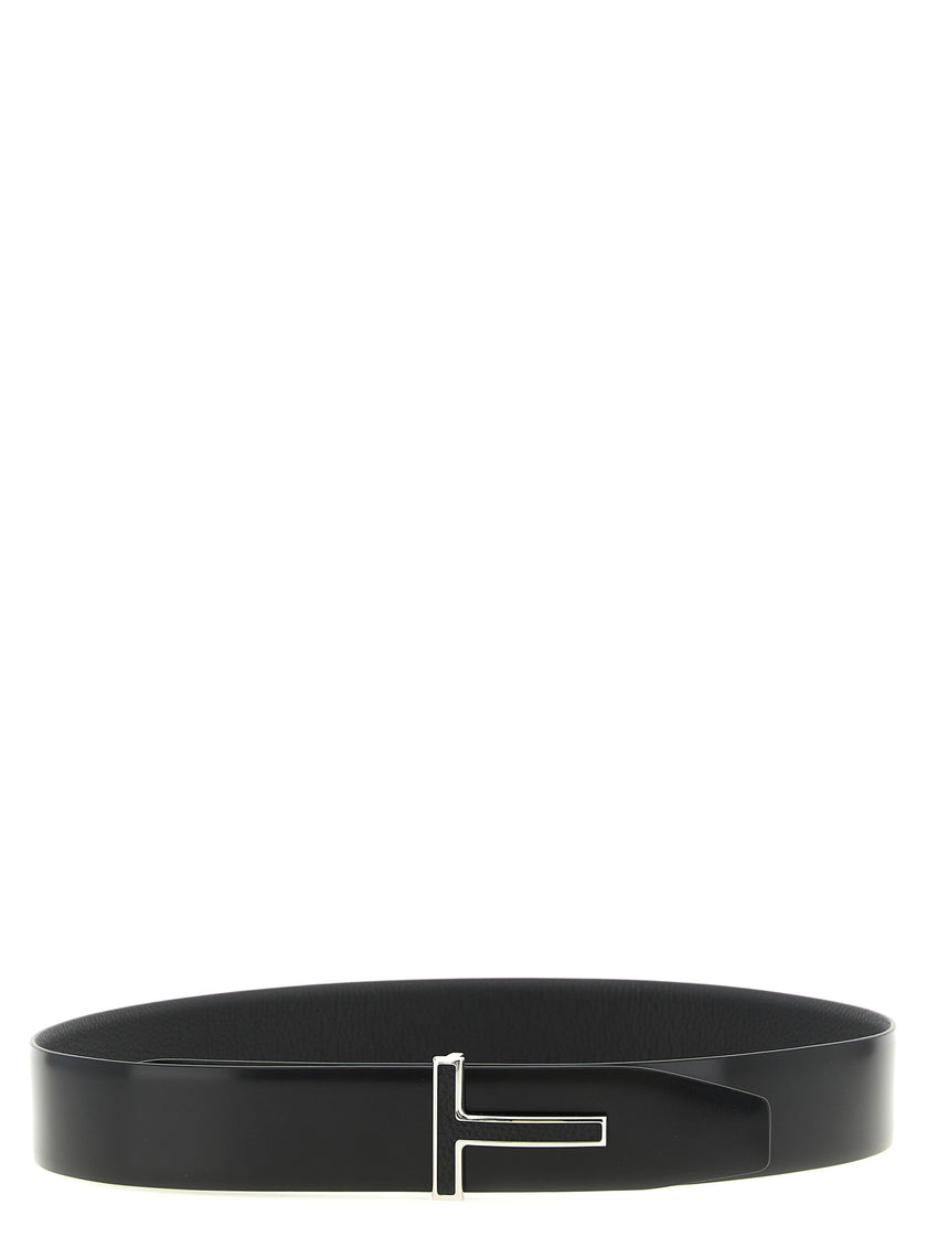 Tom Ford Schwarzer Kalbsleder Gürtel Regular