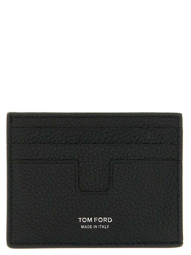 Tom Ford Schwarzer Kalbsleder-Kartenetui