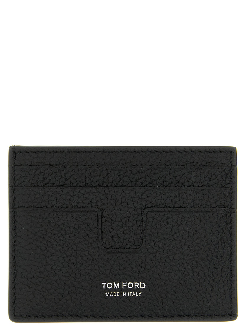 Tom Ford Schwarzer Kalbsleder-Kartenetui