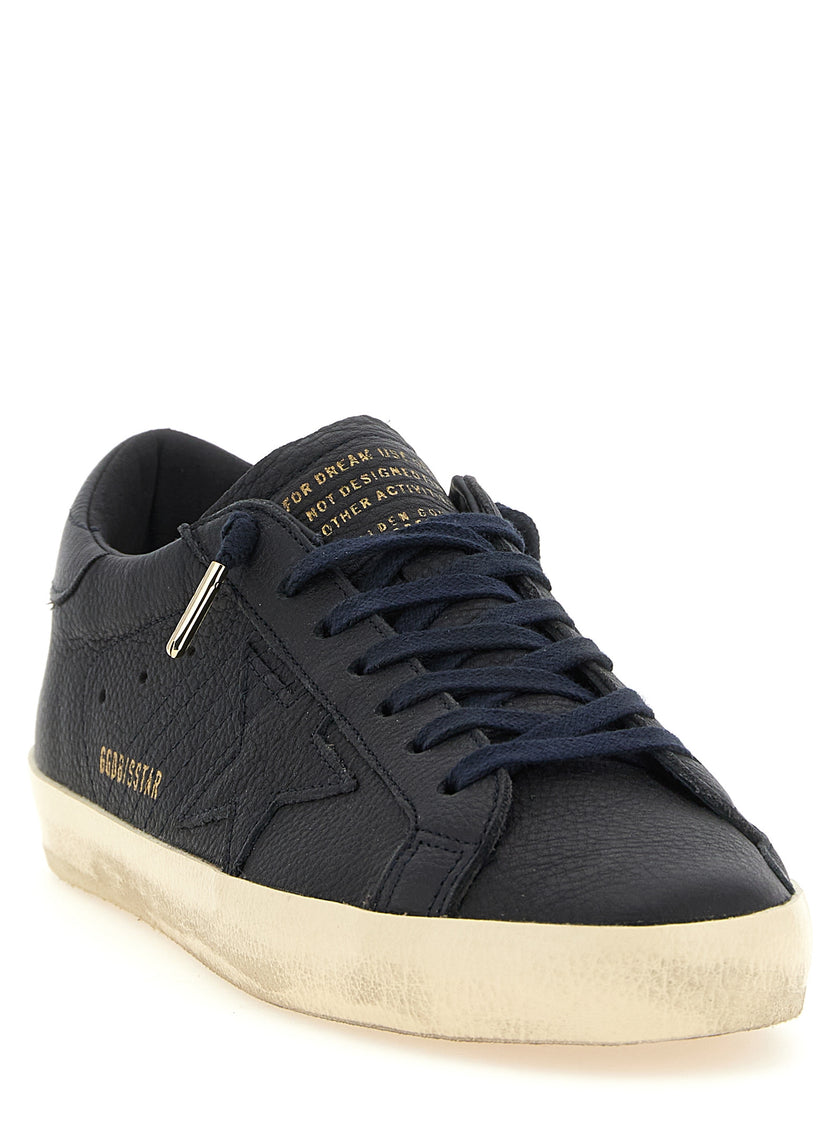 Golden Goose Blaue Sneaker aus Rindsleder