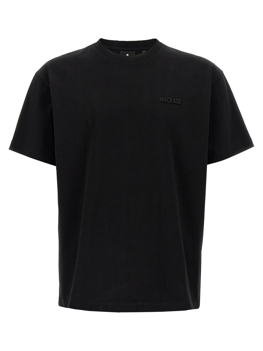 Mackage Schwarzes Baumwoll-T-Shirt