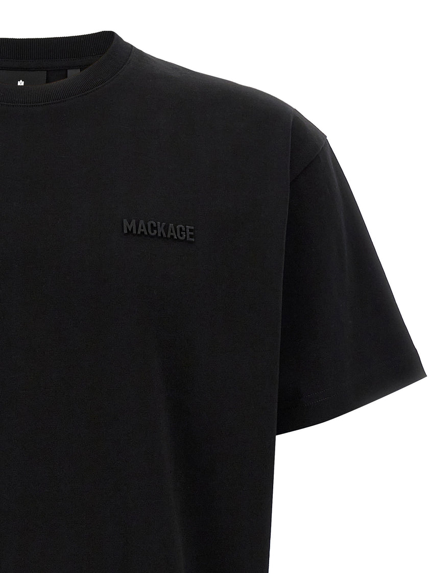 Mackage Schwarzes Baumwoll-T-Shirt