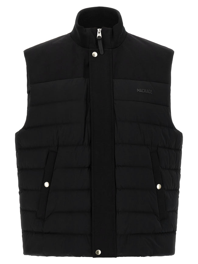Mackage Schwarze ärmellose Nylon-Jacke