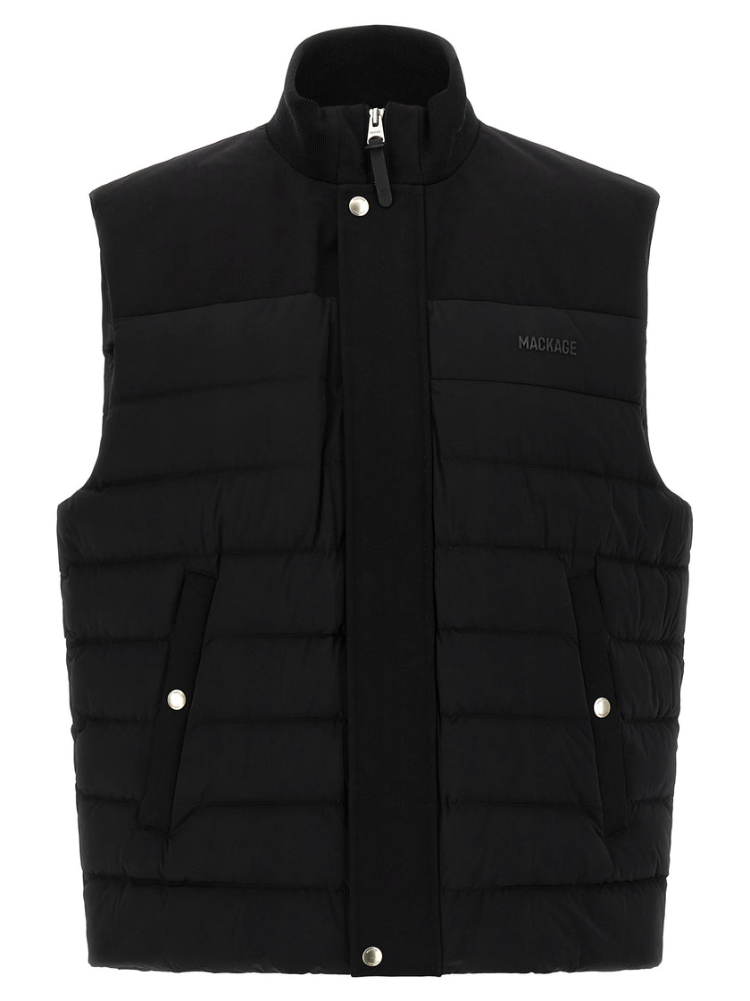 Mackage Schwarze ärmellose Nylon-Jacke