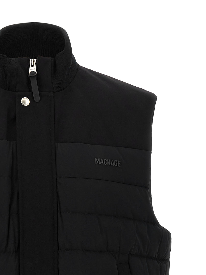 Mackage Schwarze ärmellose Nylon-Jacke