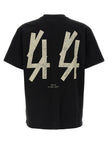44 Label Group Schwarzes Baumwoll-T-Shirt
