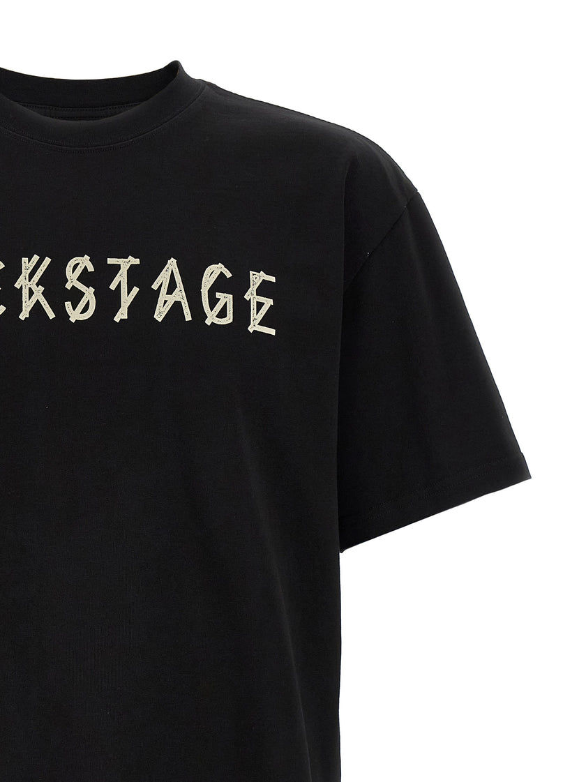 44 Label Group Schwarzes Baumwoll-T-Shirt