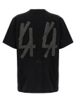 44 Label Group Schwarzes Baumwoll-T-Shirt