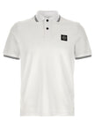 Stone Island Weißes Poloshirt aus Baumwolle