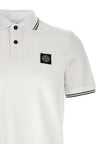 Stone Island Weißes Poloshirt aus Baumwolle