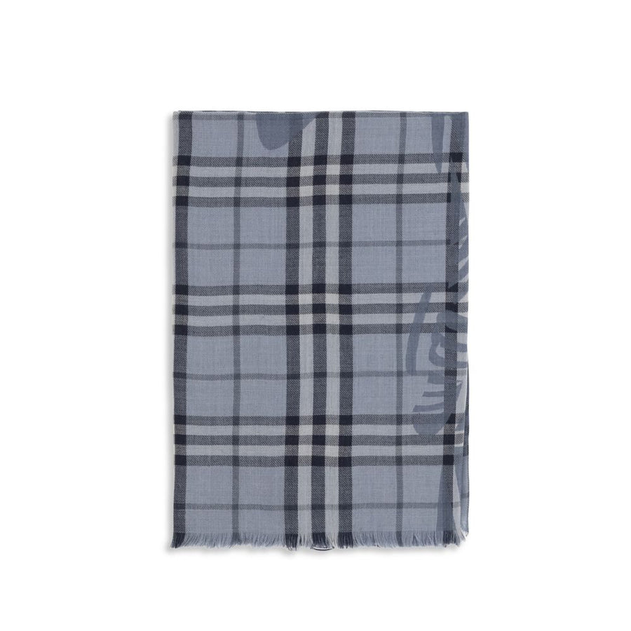 Burberry Blauer Wollschal Aries Foulard