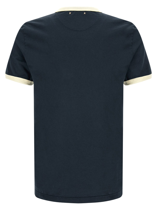 Golden Goose Blaues Baumwoll-T-Shirt