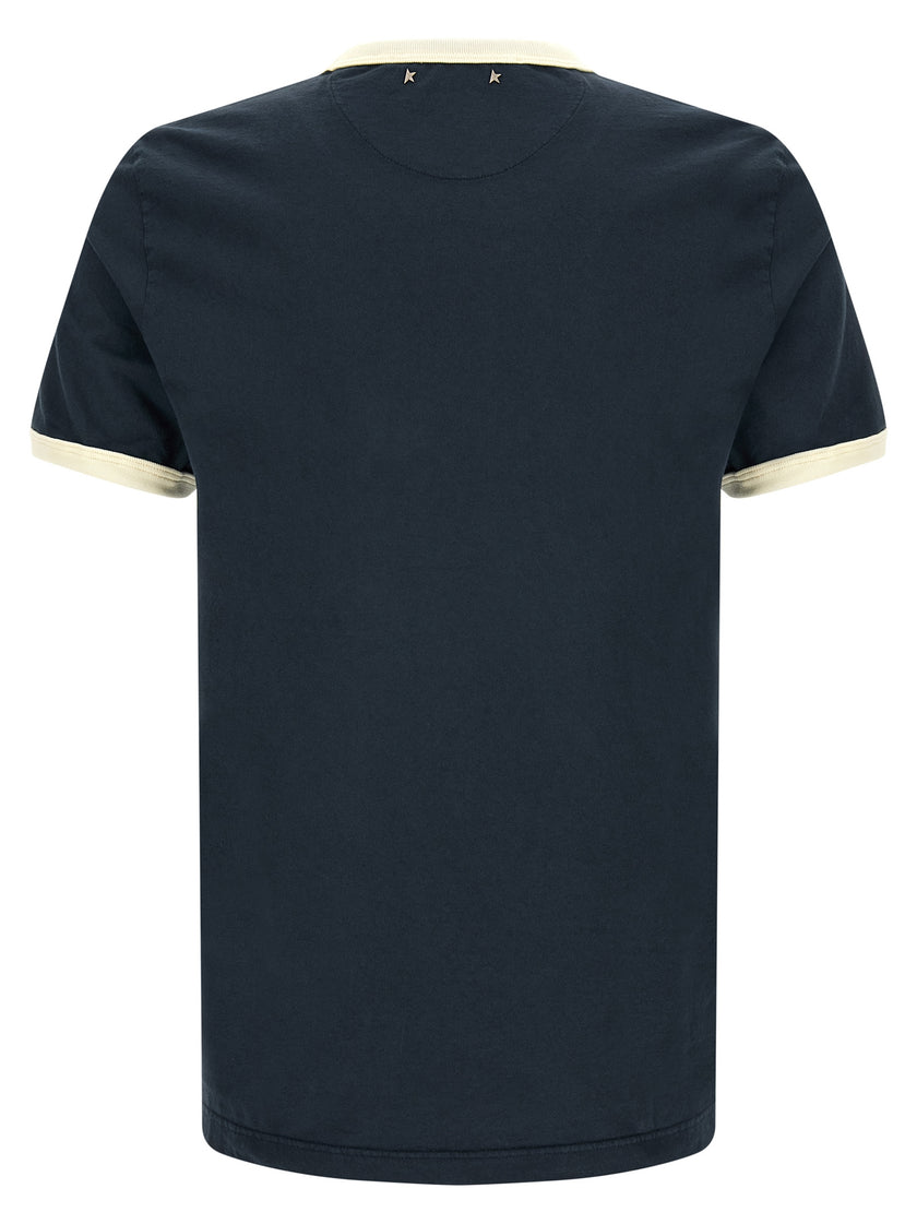 Golden Goose Blaues Baumwoll-T-Shirt