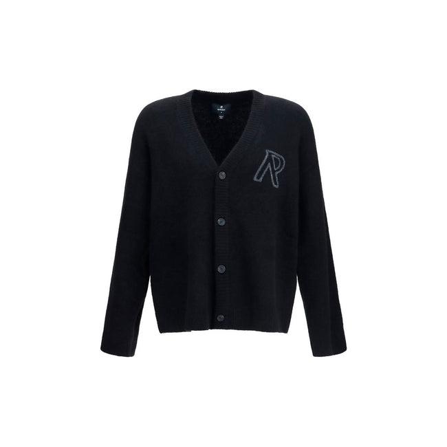 Schwarzer Alpaka Vicugna Pacos Cardigan