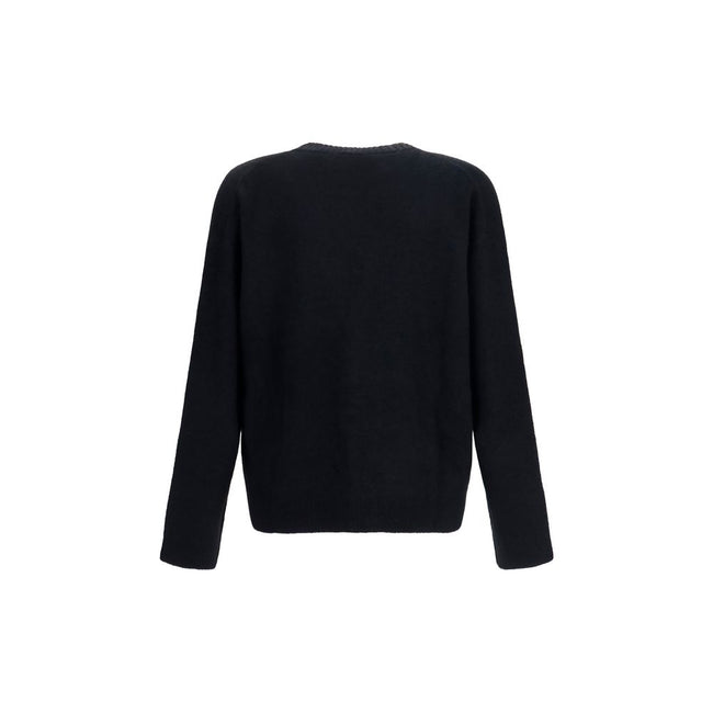 Schwarzer Alpaka Vicugna Pacos Cardigan