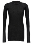 Rick Owens Schwarzes T-Shirt aus Viskose