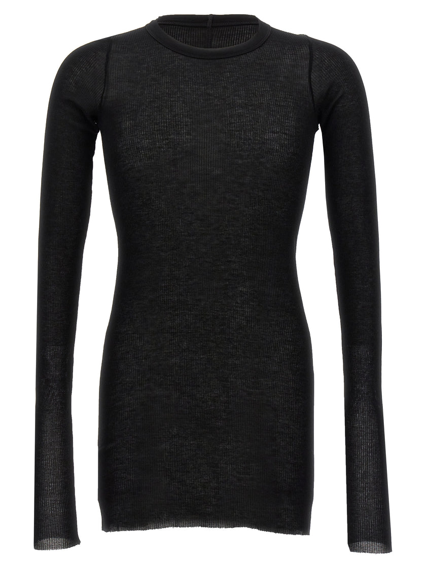 Rick Owens Schwarzes T-Shirt aus Viskose