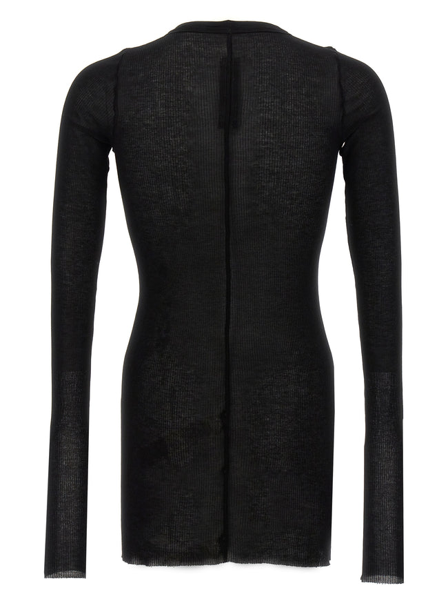 Rick Owens Schwarzes T-Shirt aus Viskose