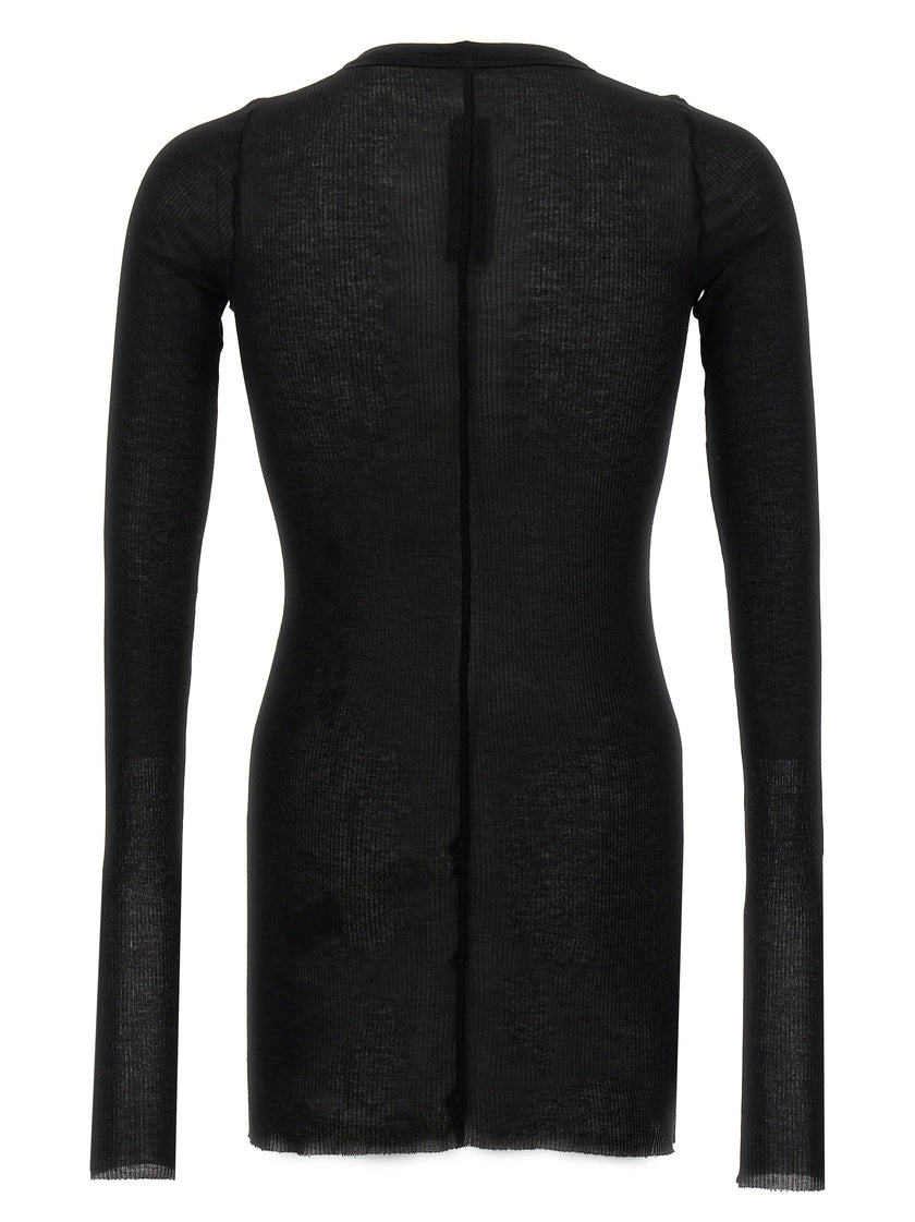 Rick Owens Schwarzes T-Shirt aus Viskose