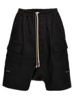 Rick Owens Schwarze Baumwoll-Bermudashorts