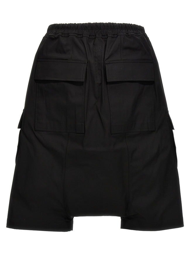 Rick Owens Schwarze Baumwoll-Bermudashorts