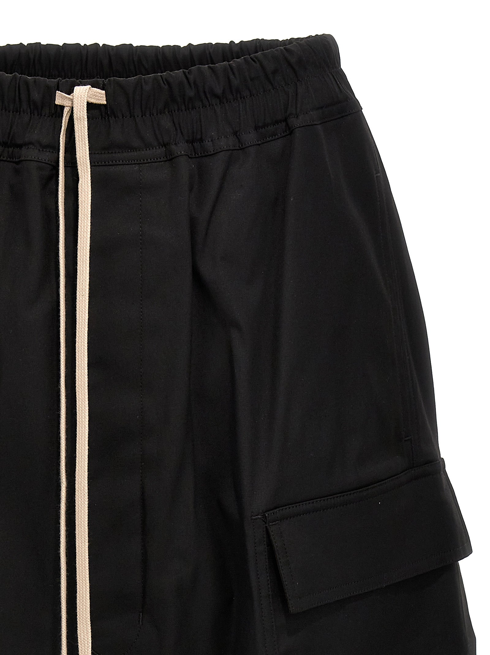 Rick Owens Schwarze Baumwoll-Bermudashorts