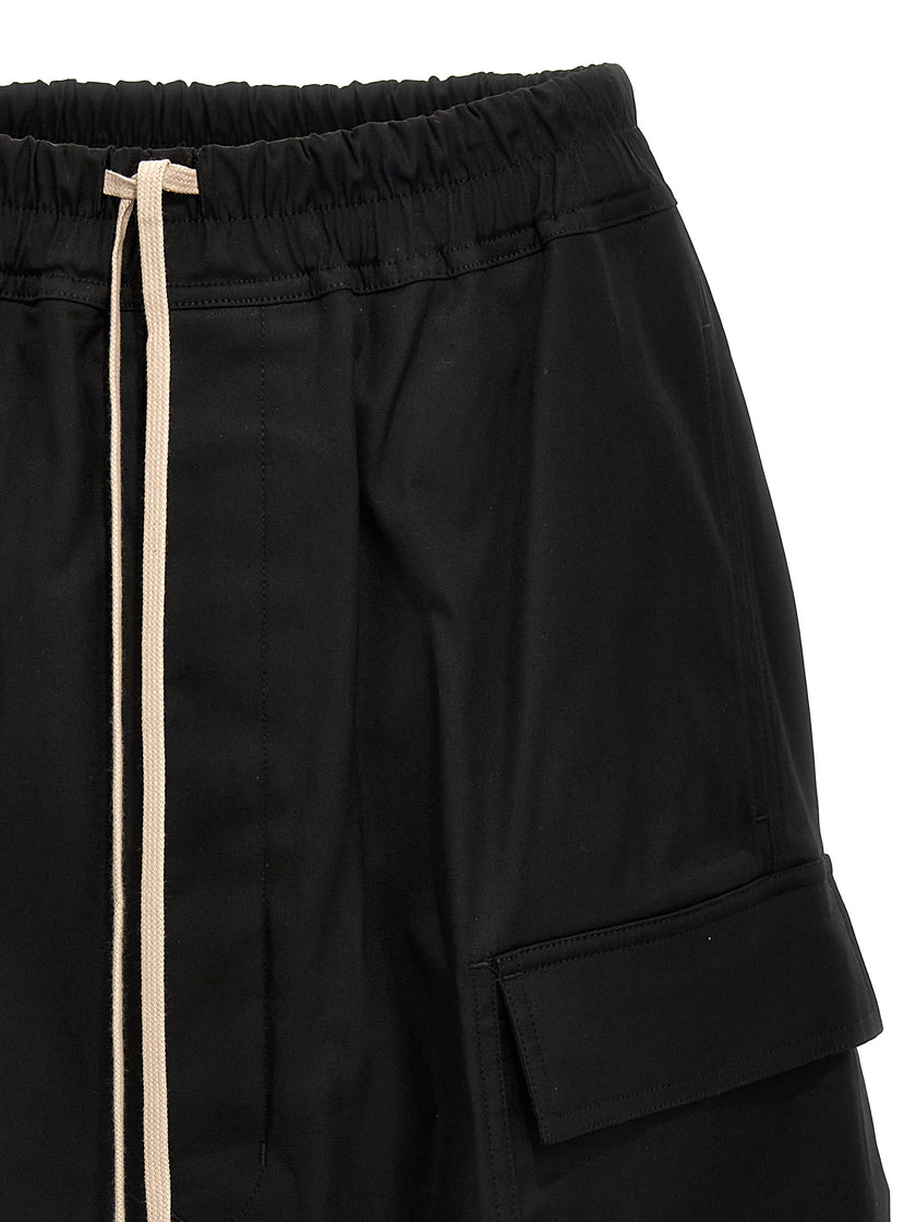 Rick Owens Schwarze Baumwoll-Bermudashorts