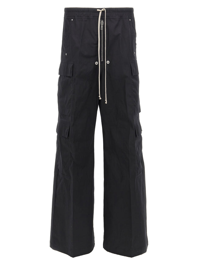 Rick Owens Schwarze Cargo-Hose aus Baumwolle