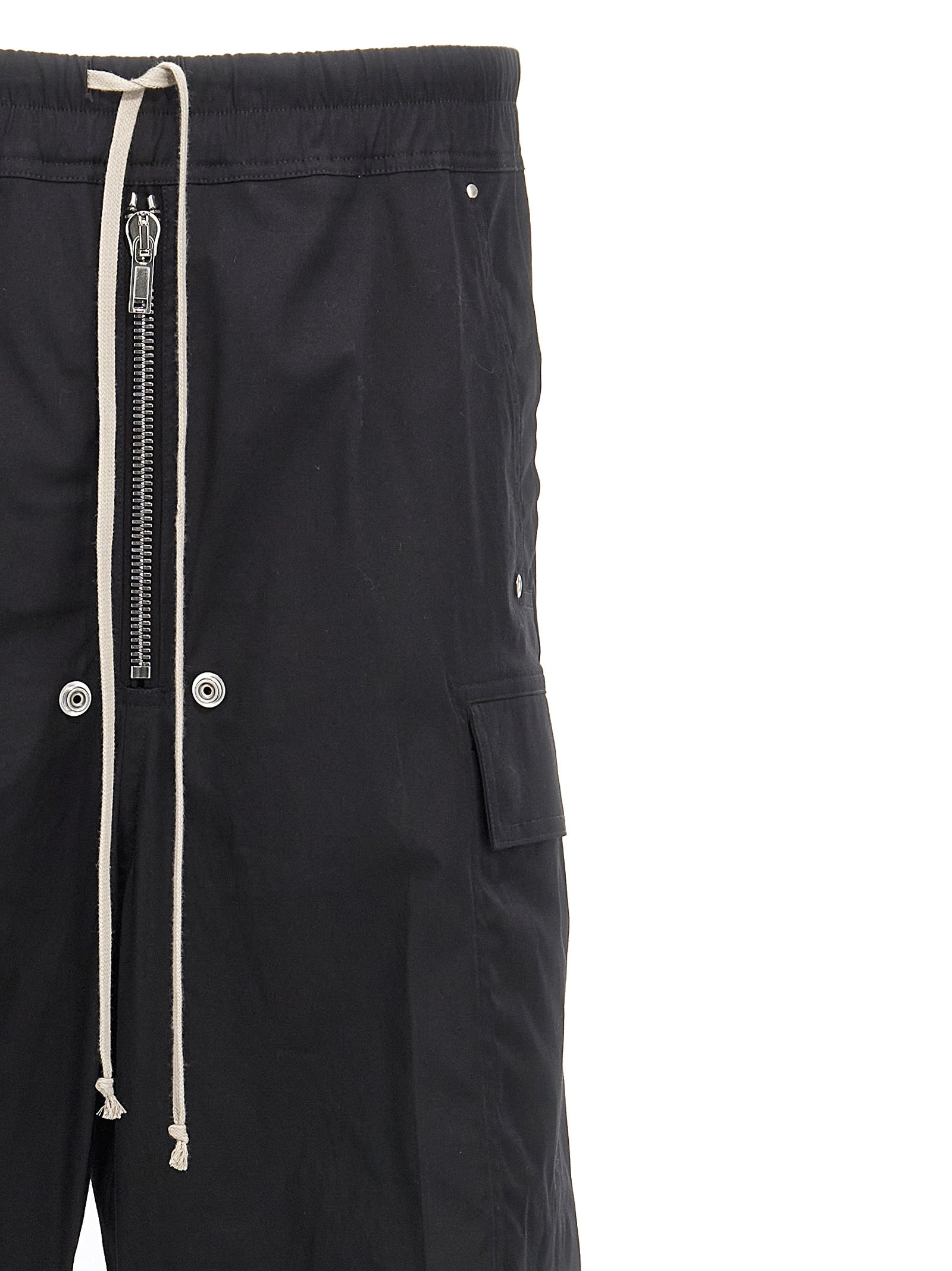 Rick Owens Schwarze Cargo-Hose aus Baumwolle