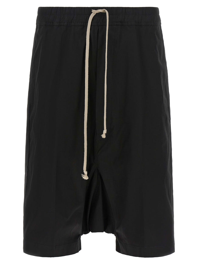 Rick Owens Schwarze Baumwoll-Bermudashorts