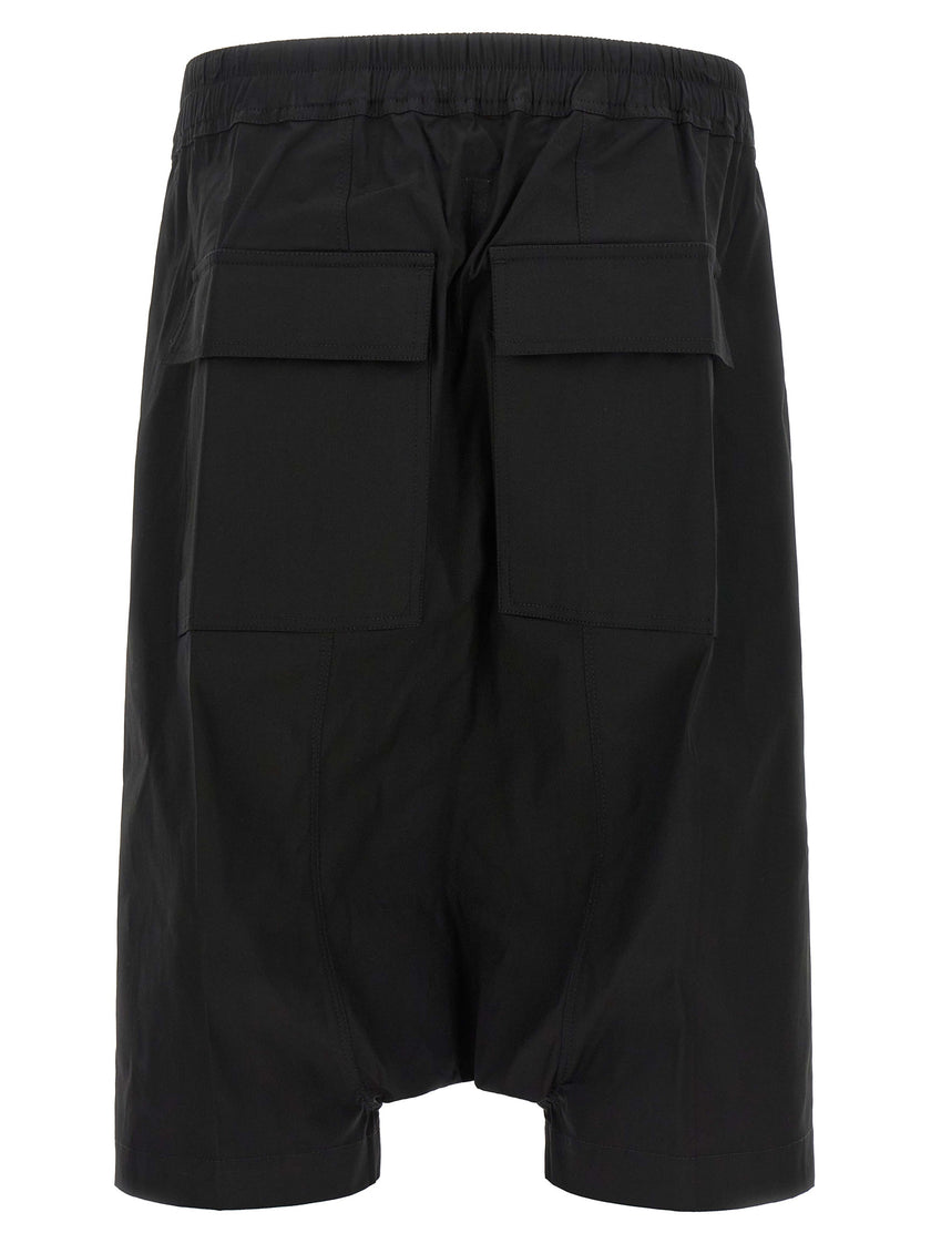 Rick Owens Schwarze Baumwoll-Bermudashorts